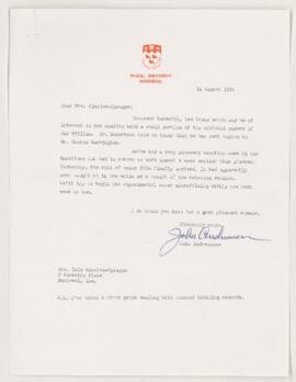 Letter, 14 August 1970