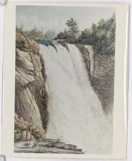 Photo of Anna Dawson watercolour of Grand Metis falls