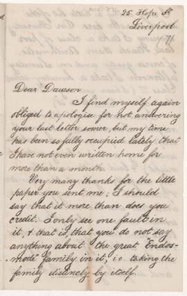 Letter, 1871