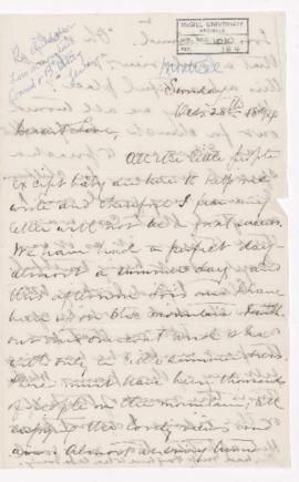 Letter, 28 October 1894