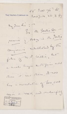 Letter, 26 March 1897