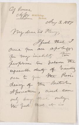 Letter, 3 August 1887