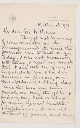 Letter, 19 March 1897