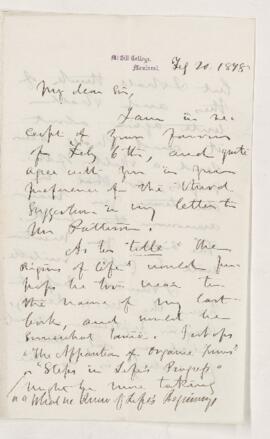 Letter, 20 February 1878