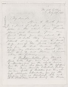Letter, 19 July 1863