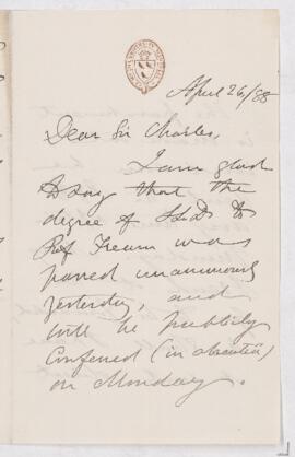 Letter, 26 April 1888