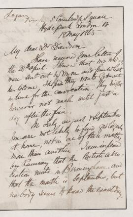 Letter, 18 May 1865