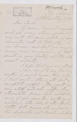 Letter, 3 May 1880