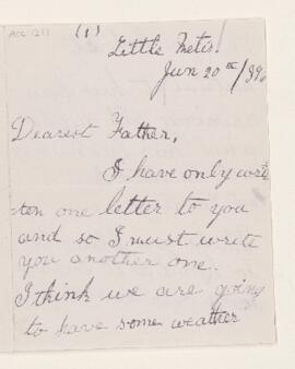 Letter, 20 June 1889