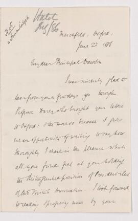 Letter, 22 June 1886