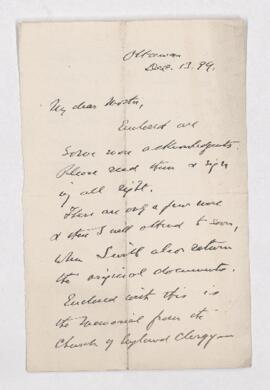 Letter, 13 December 1899