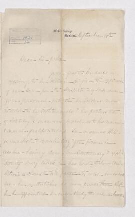 Letter, 14 September