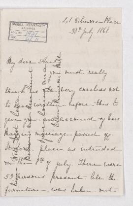 Letter, 30 July 1868