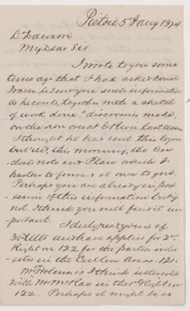 Letter, 5 January 1874