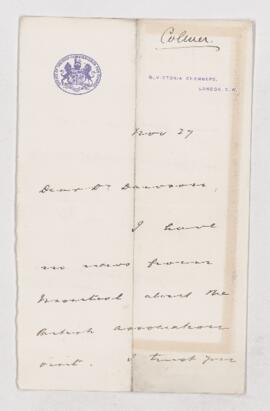 Letter, 27 November 1883