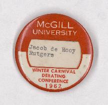 Winter Carnival Debating Conference pin, 1962