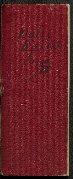 Notebook – Boston, 1878
