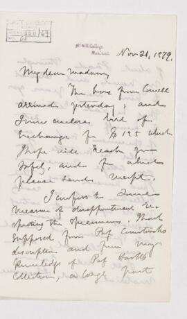 Letter, 21 November 1879