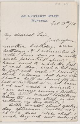 Leter, 13 February 1915
