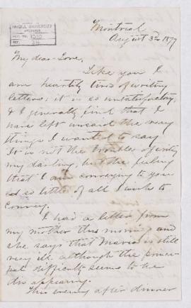 Letter, 3 August 1877