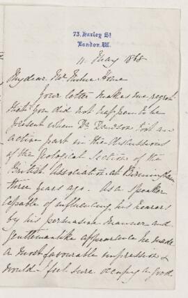 Letter, 11 May 1868