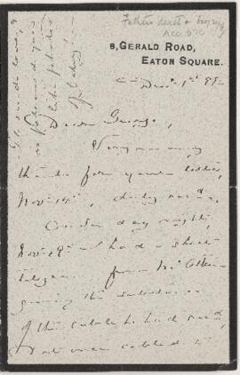 Letter, 1 December 1899