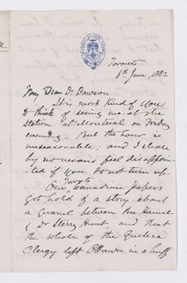 Letter, 6 June 1882