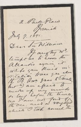 Letter, 7 July 1896