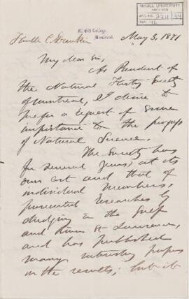 Letter, 3 May 1871
