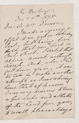 Letter, 5 December 1898