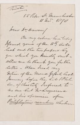 Letter, 11 November 1878