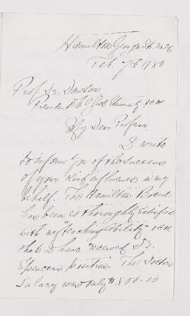 Letter, 7 February 1880