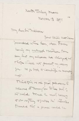 Letter, 13 November 1895