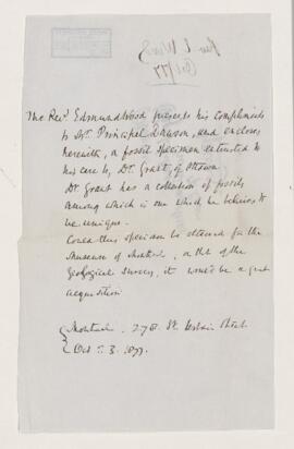 Letter, 3 October 1877