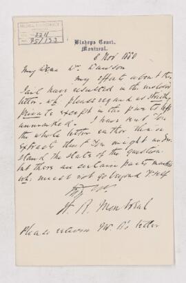 Letter, 8 November 1880