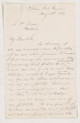 Letter, 31 May 1899