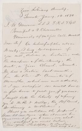 Letter, 12 January 1870