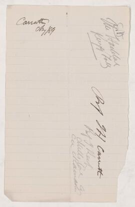 Letter, 6 August 1889