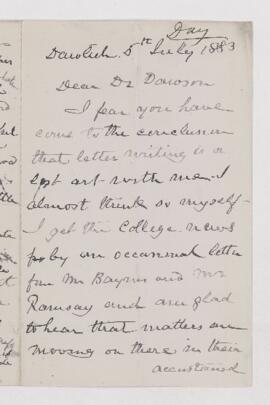 Letter, 5 July 1883