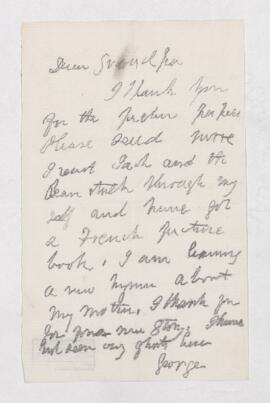 Letter from George Mercer Dawson