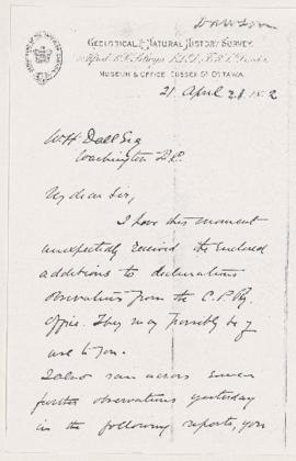 Copy of letter, 21 April 1882