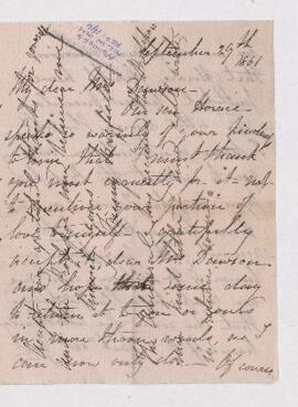 Letter, 29 September 1861
