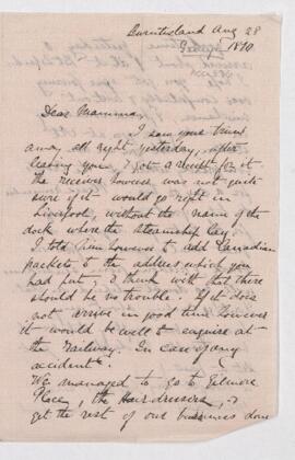 Letter, 28 August 1870