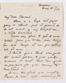 Letter, 31 May 1910