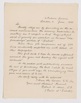 Letter, June 1881