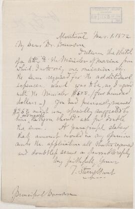 Letter, 1 March 1872