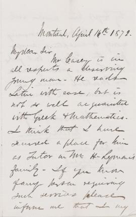 Letter, 16 April 1872