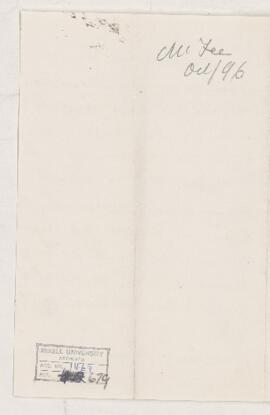 Letter, 19 September 1896