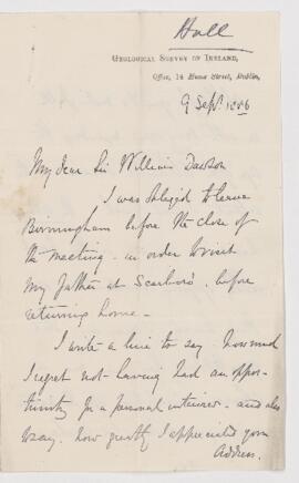 Letter, 9 September 1886
