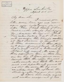 Letter, 14 April 1871.
